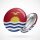 Button Kiribati Flagge Größe 59mm