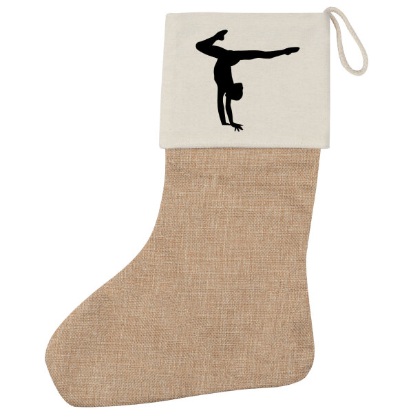 Weihnachtsstrumpf Turnen Gymnastik Beige