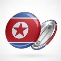 Button Nordkorea Flagge Größe 59mm