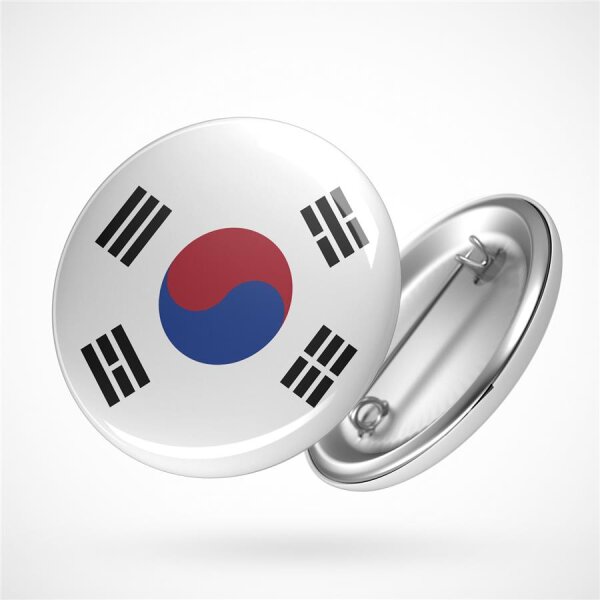 Button Südkorea Flagge Größe 59mm