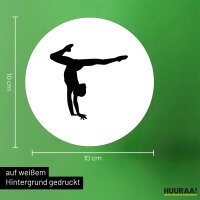Aufkleber Turnen Gymnastik 10cm Sticker