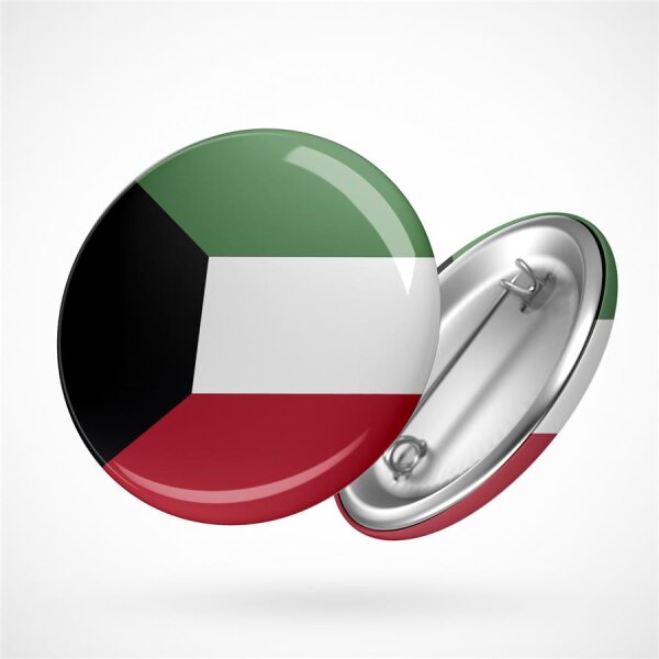 Button Kuwait Flagge Größe 59mm