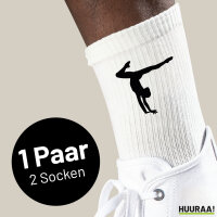 Tennissocken Turnen Gymnastik Größe 42/46 White Motiv Sportsocken