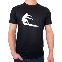 Herren T-Shirt Surfen Silhouette