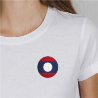 Button Laos Flagge Größe 59mm
