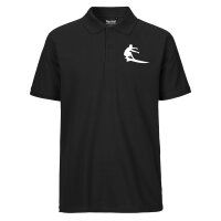 Herren Polo Shirt Surfen Silhouette