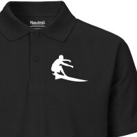 Herren Polo Shirt Surfen Silhouette
