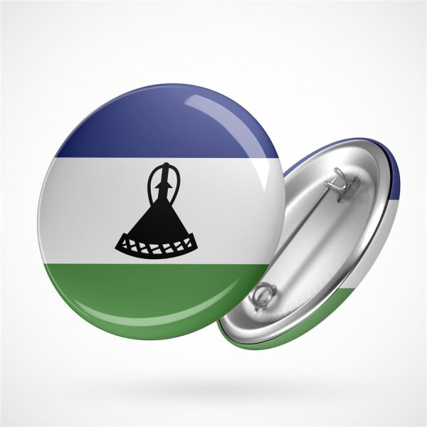 Button Lesotho Flagge Größe 59mm