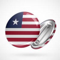 Button Liberia Flagge Größe 59mm