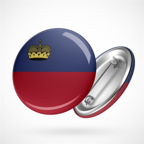 Button Liechtenstein Flagge Größe 59mm