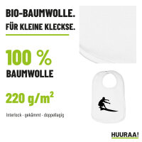 Lätzchen Surfen Silhouette, doppellagig