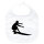 Baby Lätzchen Surfen Silhouette Klettverschluss