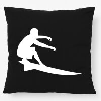 Kissen Surfen Silhouette 40x40cm