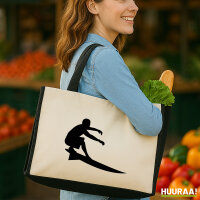 Jutetasche Surfen Silhouette 21 Liter Black