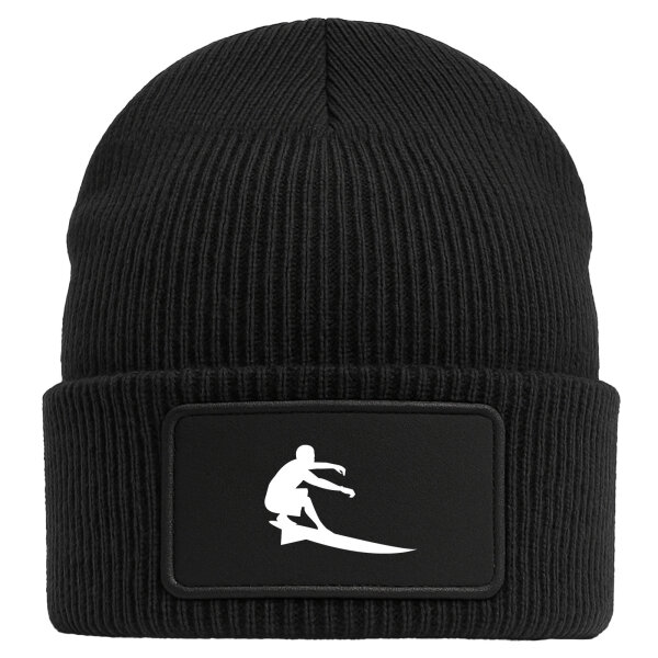 Beanie Surfen Silhouette Black Mütze