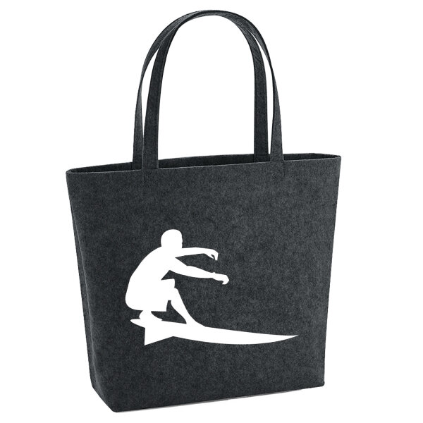 Filzshopper Surfen Silhouette 22 Liter Filztasche