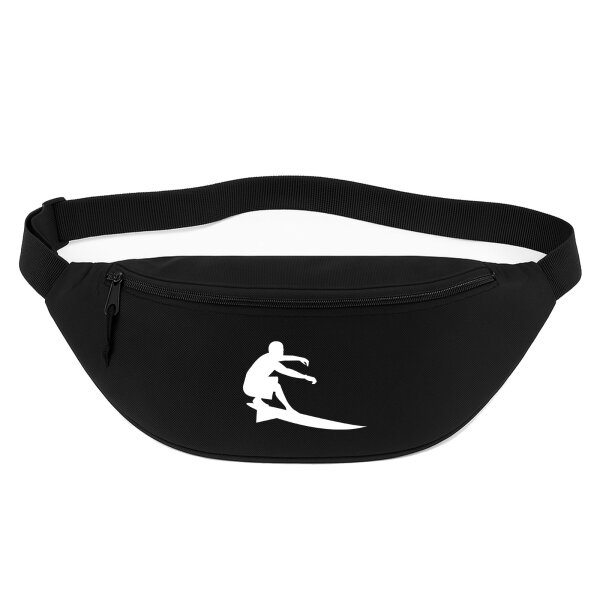 Bauchtasche Surfen Silhouette 2,5 Liter Black Crossbody Bag