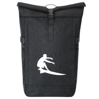 Kurierrucksack Surfen Silhouette 30-44 Liter Black Melange