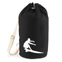 Seesack Surfen Silhouette 20 Liter Rucksack Black