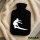 Wärmflasche Surfen Silhouette