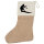 Weihnachtsstrumpf Surfen Silhouette Beige