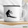 Emaille Tasse Surfen Silhouette 300ml Vintage Emaille Becher