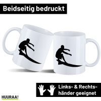 Kaffeetasse Surfen Silhouette 330ml