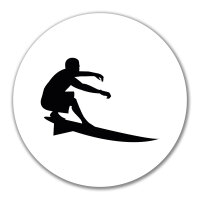 Aufkleber Surfen Silhouette 10cm Sticker