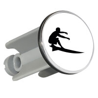 Waschbeckenstöpsel Surfen Silhouette 4cm Abflussstopfen