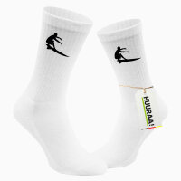 Socken Surfen Silhouette Größe 37/46 White Motiv Tennissocken