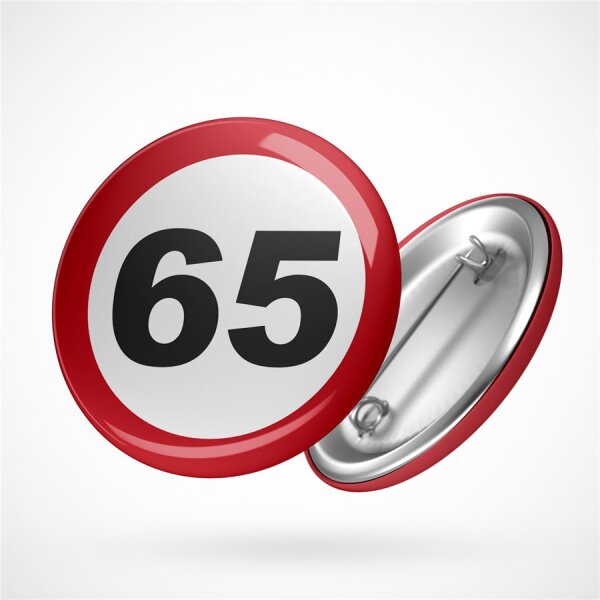 Button Achtung 65 Größe 59mm