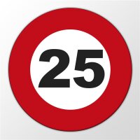 Magnet Achtung 25 Fünfundzwanzig Geburtstag 59mm...