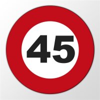 Magnet Achtung 45 Fünfundvierzig Geburtstag 59mm...