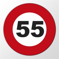 Magnet Achtung 55 Fünfundfünfzig Geburtstag...