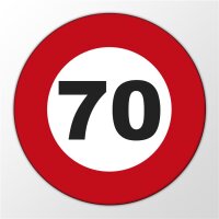 Magnet Achtung 70 Siebzig Geburtstag 59mm...