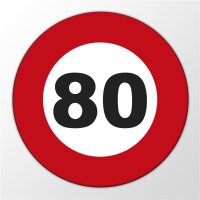 Magnet Achtung 80 Achtzig Geburtstag 59mm...