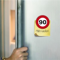 Magnet Achtung 90 Neunzig Geburtstag 59mm...