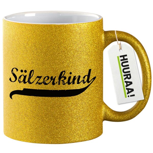 Glitzertasse Sälzerkind Vintage 330ml