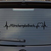 Heckscheibenaufkleber Mönchengladbach Herzschlag...