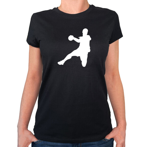 Damen T-Shirt Handball Silhouette Größe XS-XXL