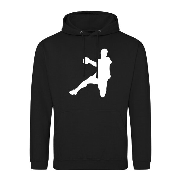 Unisex Hoodie Handball Silhouette Größe S-3XL