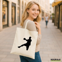 Jutebeutel Handball Silhouette 10 Liter