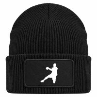 Beanie mit Patch Handball Silhouette Black