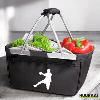 Einkaufskorb faltbar Handball Silhouette 20 Liter...