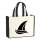 Jutetasche Segeln Segelboot 21 Liter Black