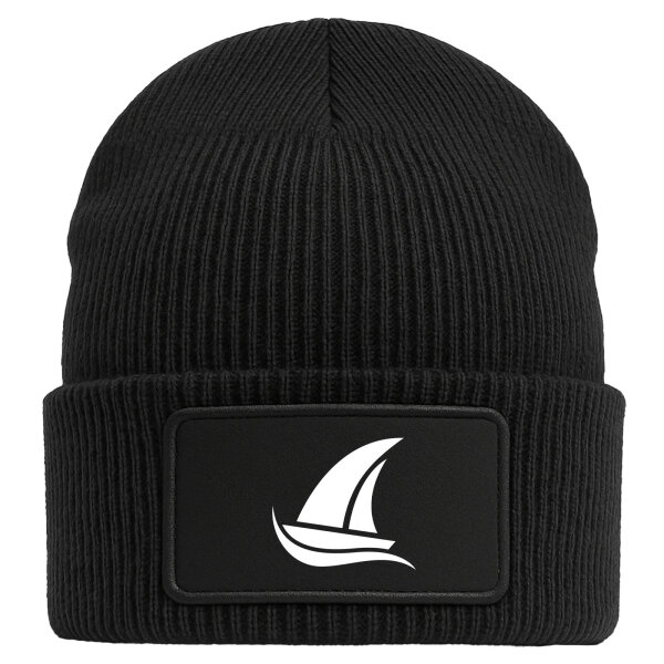 Beanie Segeln Segelboot Black Mütze