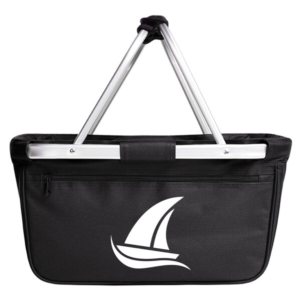 Einkaufskorb faltbar Segeln Segelboot 20 Liter Tragekorb Black