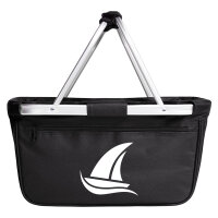 Einkaufskorb faltbar Segeln Segelboot 20 Liter Tragekorb Black