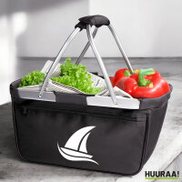 Einkaufskorb faltbar Segeln Segelboot 20 Liter Tragekorb Black