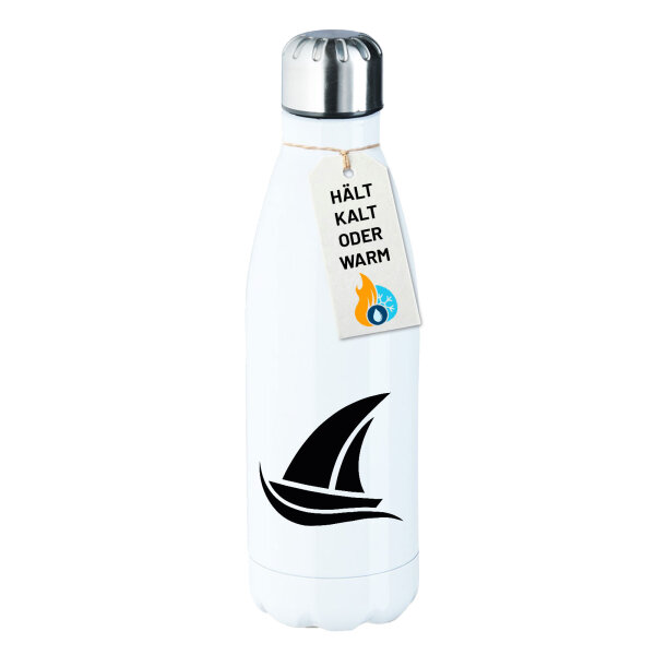 Edelstahl-Trinkflasche Segeln Segelboot 500ml Wasserflasche